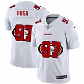 Nike 49ers 97 Nick Bosa White Shadow Logo Limited Jersey Yhua,baseball caps,new era cap wholesale,wholesale hats